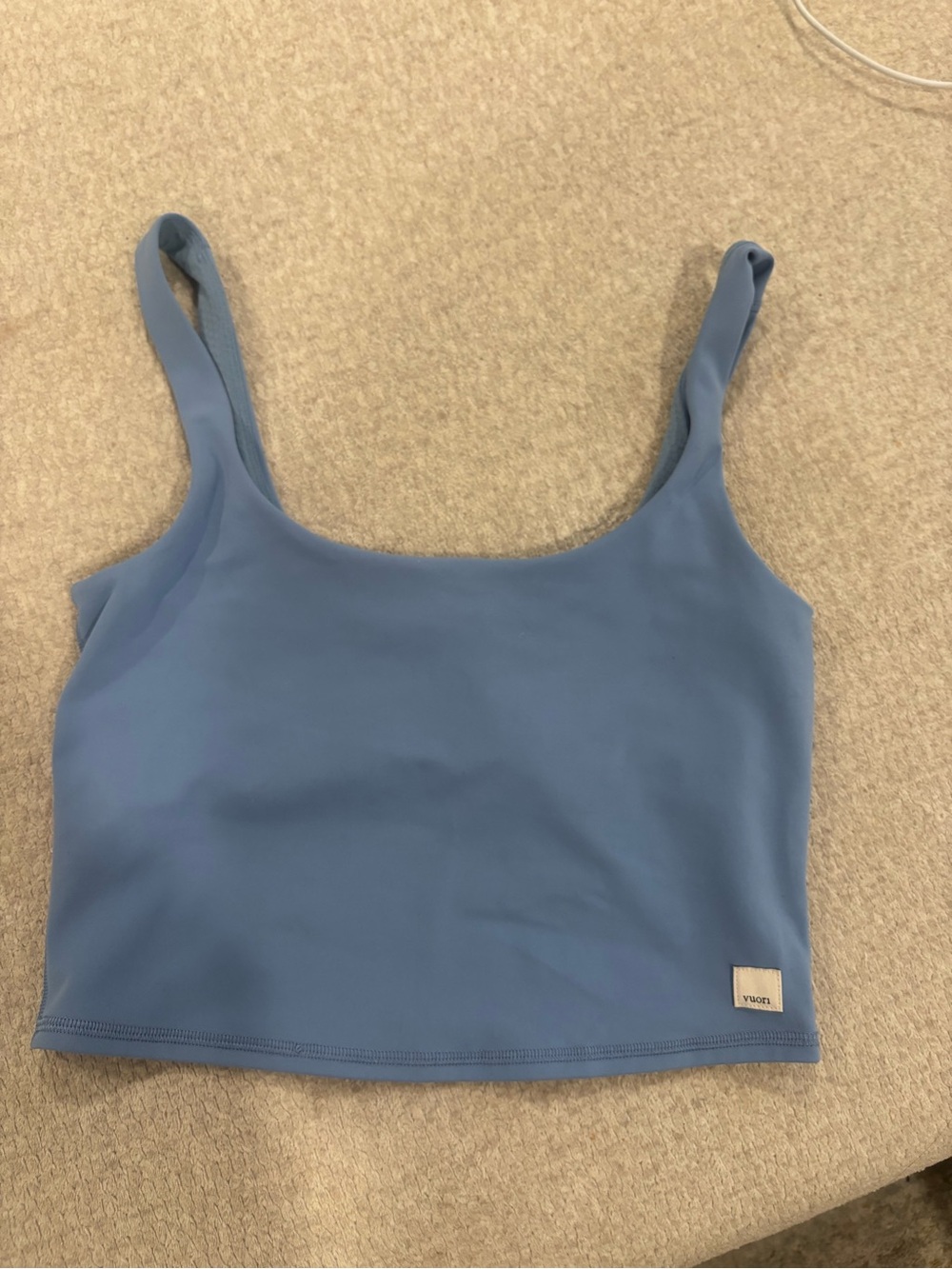 Vuori Blue Tank Crop Top